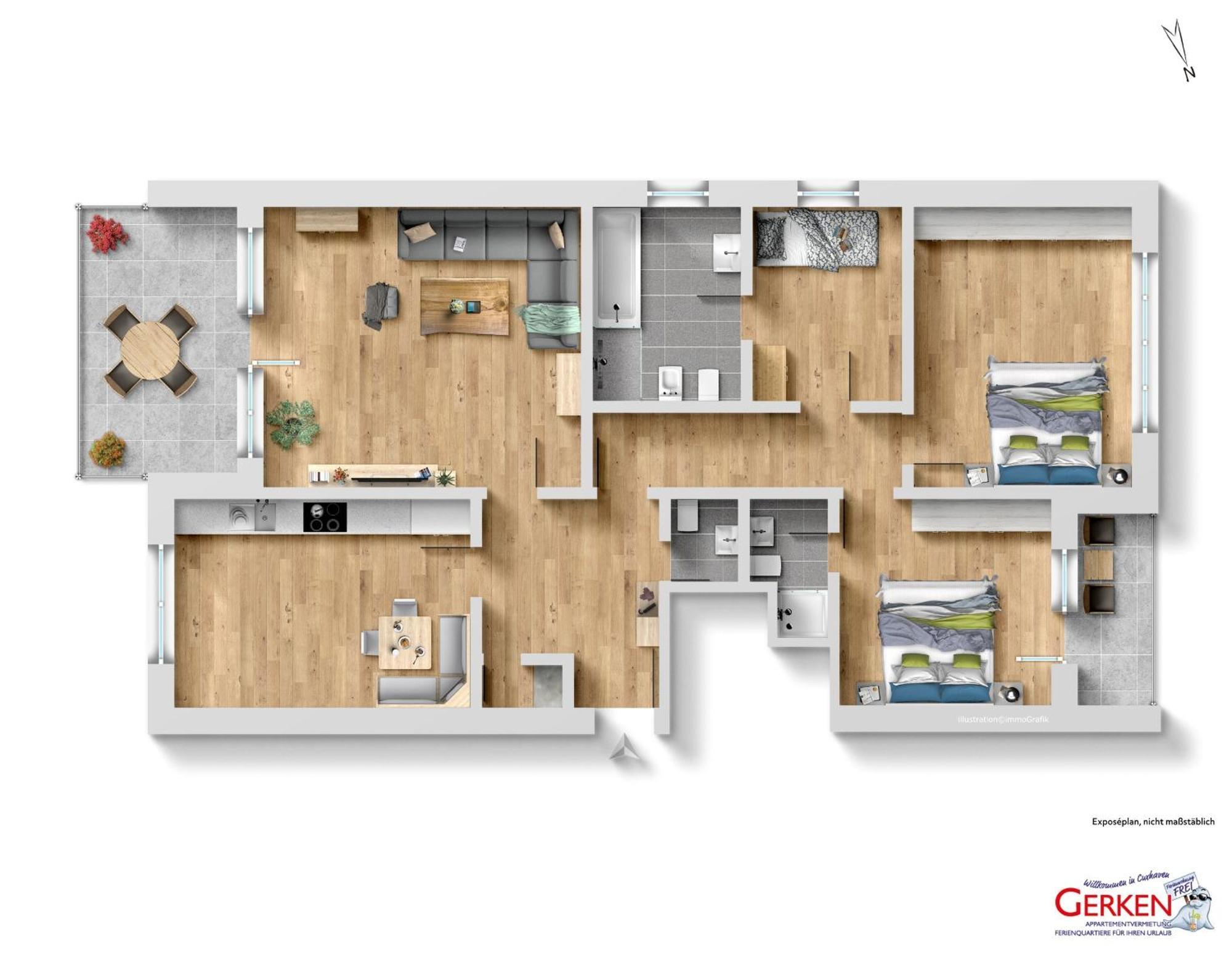 Апартаменти Haus Muehlentrift Doese Куксгафен Номер фото